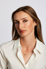 18ct Gold Diamond Equestrian Angled Horseshoe Necklace