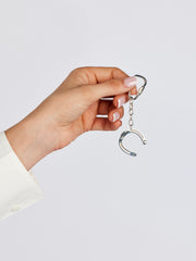 Sterling Silver Equestrian True to Form Horseshoe Key Ring