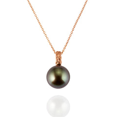 18ct Rose Gold Tahitian Pearl Rein Pendant