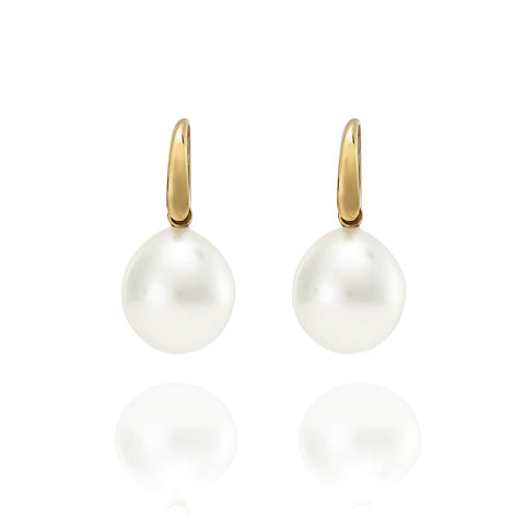 Palomino South Sea Circle Pearl 18ct Gold Earrings
