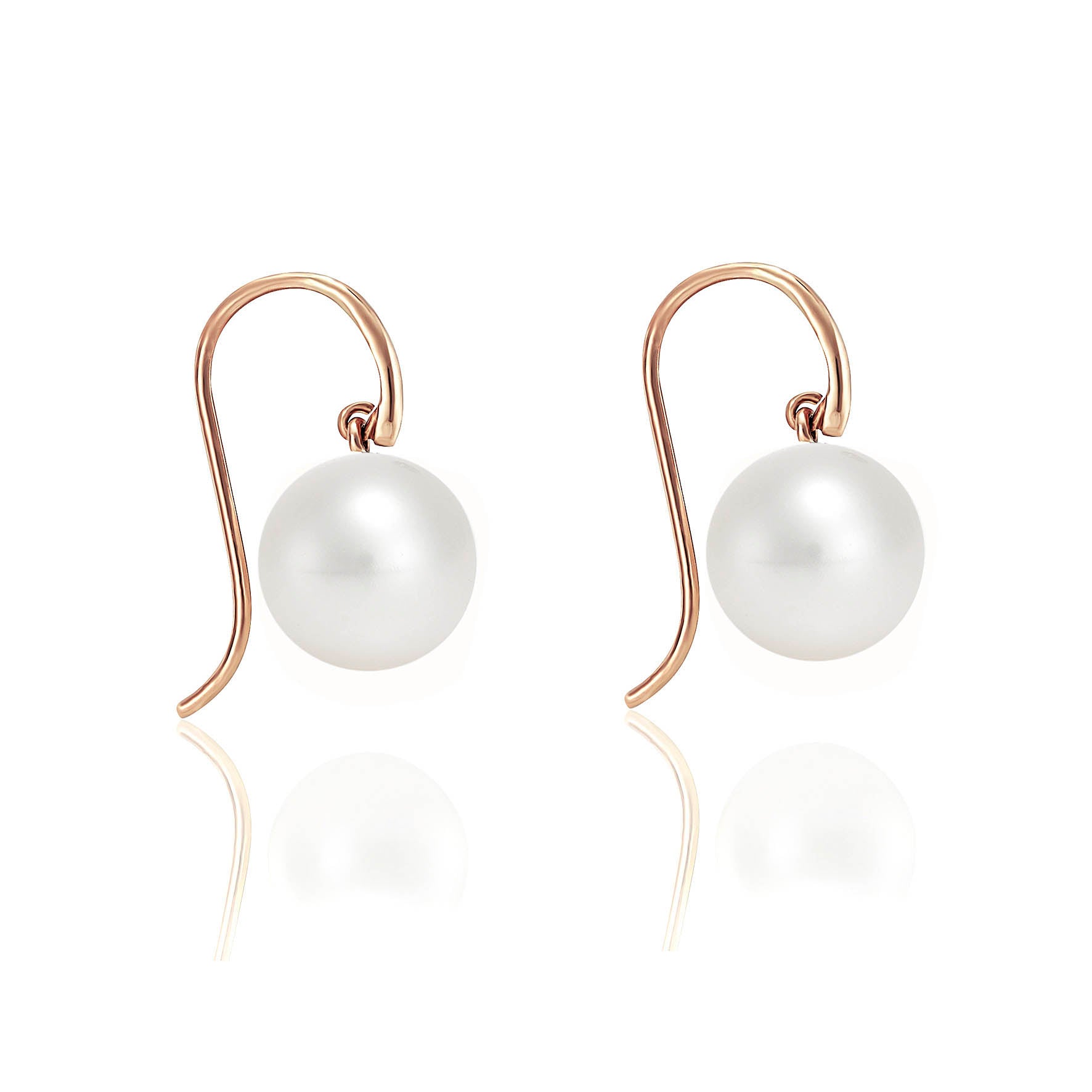 Palomino South Sea Pearl Earrings with 18ct Rose Gold Shepherds Hooks