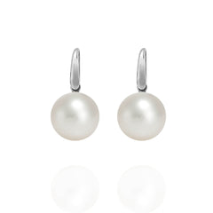 18ct Gold Round South Sea Pearl Earrings