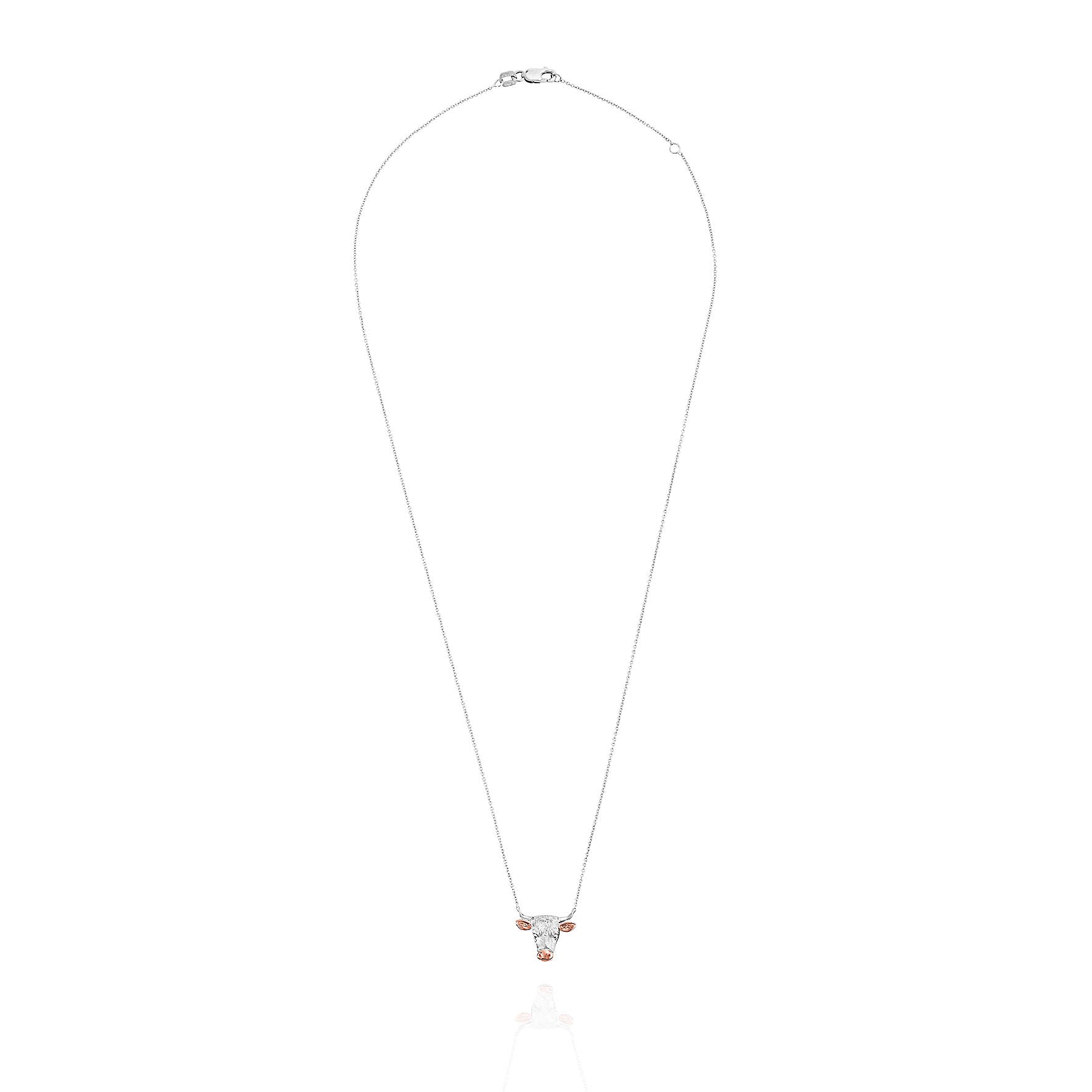 Hereford Pendant in Two Tone 18 ct White and Rose Gold 