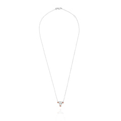 Hereford Pendant in Two Tone 18 ct White and Rose Gold 