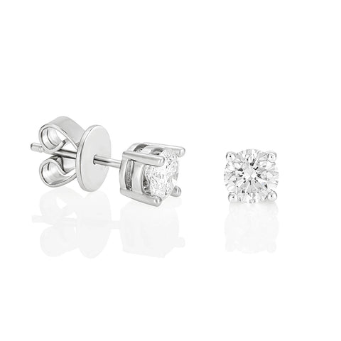 Palomino Solitaire Diamond Stud Earrings in 18 ct White Gold 0.60 ct