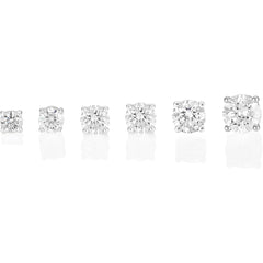 Palomino Solitaire Diamond Stud Earrings in 18 ct White Gold