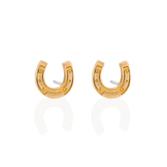 18ct Gold Equestrian Horseshoe Earrings