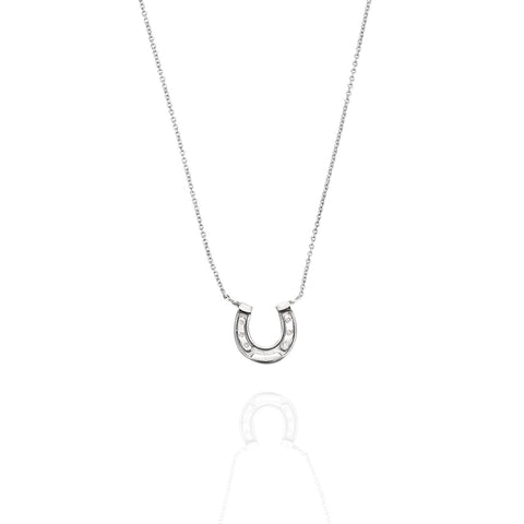 18ct Gold Diamond Equestrian Horseshoe Necklace