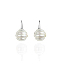 Sterling Silver Australian South Sea Pearl Drop Earrings